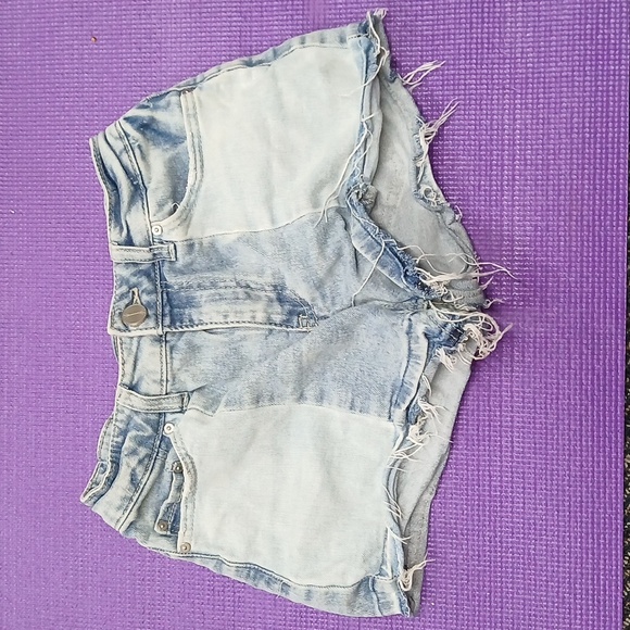 Ban Jara Pants - Ban Jara TWO TONE Distressed DENIM SHORTS Size 0